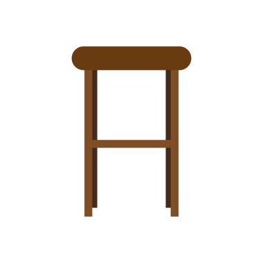 ev ahşap sandalye ikon vektör tasarımı