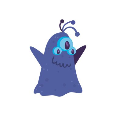 Uzaylı çizgi film vektör tasarımı