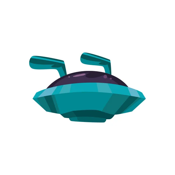 Boşluk yeşil UFO simgesi vektör tasarımı — Stok Vektör