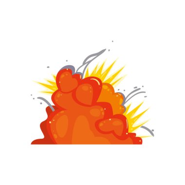 Askeri patlama çizgi film vektör tasarımı