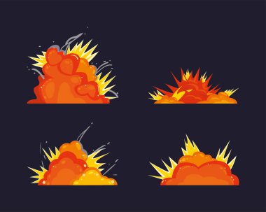 askeri patlama simgesi vektör tasarımı