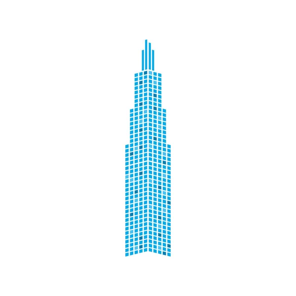 Torre de construcción de diseño de vectores de ciudad — Vector de stock