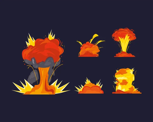 军用爆炸图标捆绑矢量设计 — 图库矢量图片