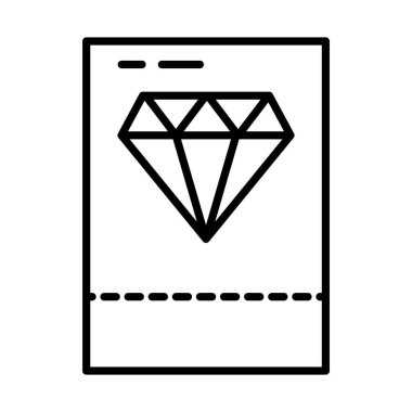 Elmas simgeli Vip bileti, satır biçimi