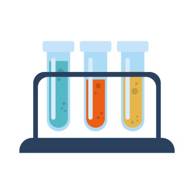 Test tüpleri, düz stil.