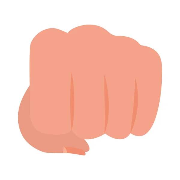 Front fist icon, flat style — Stock Vector