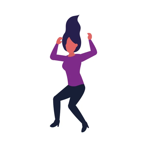 Ikona ženské taneční ikony, barevný design — Stockový vektor
