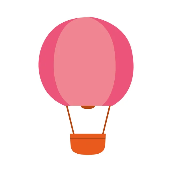 Balon na gorące powietrze ręcznie rysowane ikona, kolorowy design — Wektor stockowy