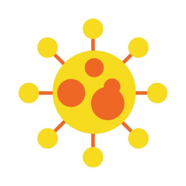 Ölçekler virüs simgesi, renkli tasarım