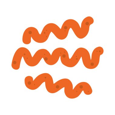 Spiral bakteri simgesi, renkli tasarım