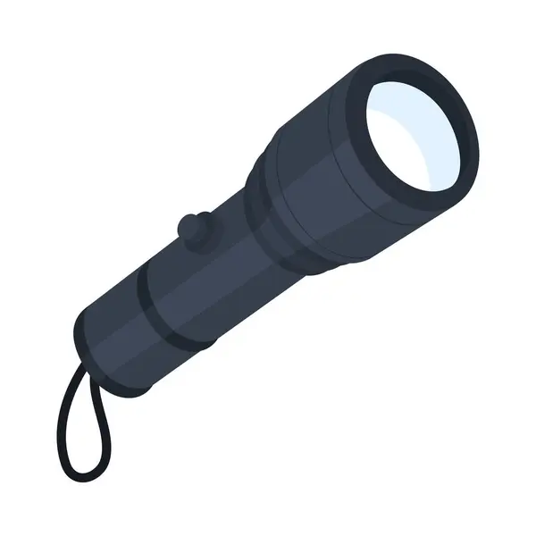 Reise Taschenlampe Symbol, buntes Design — Stockvektor