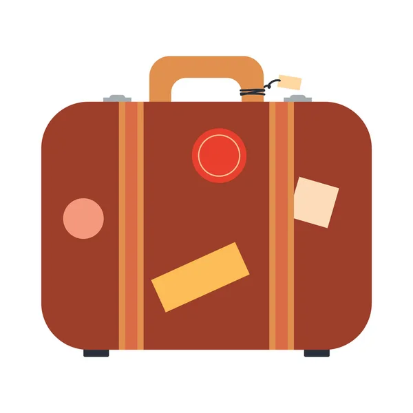 ステッカー付きの旅行スーツケースカラフルなデザイン — ストックベクタ