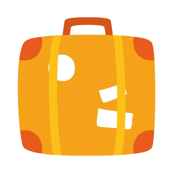 Travel suitcase hand drawn icon, colorful design — Stock Vector