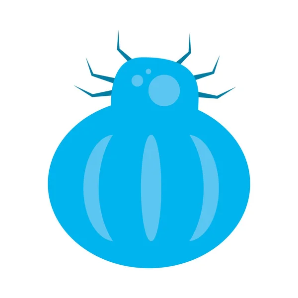 Symbol für blaue Bakterien, buntes Design — Stockvektor