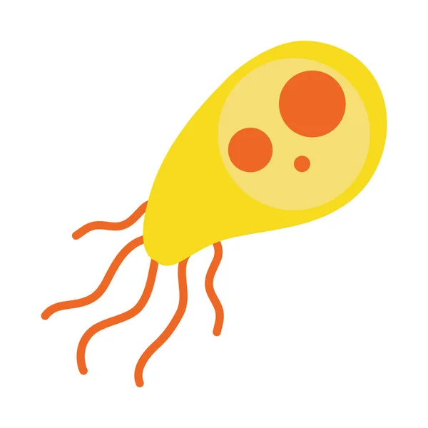 Icono de la célula del cáncer, diseño colorido — Vector de stock