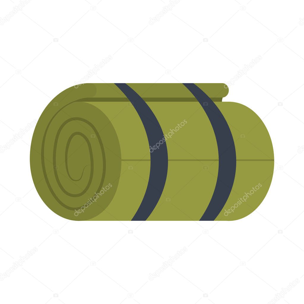 sleeping mat roll icon, colorful design