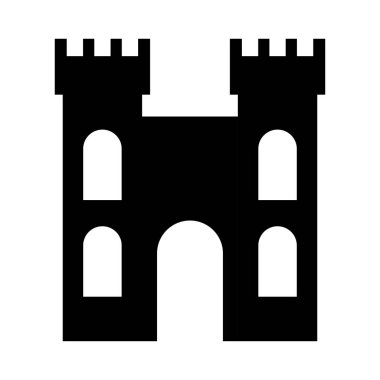 Ortaçağ kale simgesi, siluet tarzı