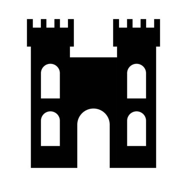 Ortaçağ kale simgesi, siluet tarzı