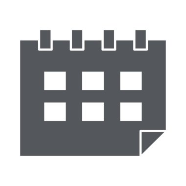 Takvim planlayıcı simgesi, siluet biçimi