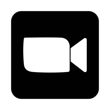 Zoom logo simgesi simgesi, siluet tasarımı