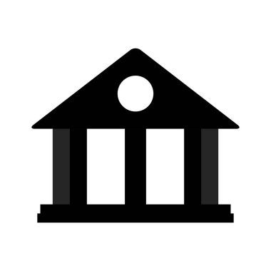 Adliye binası simgesi, siluet biçimi