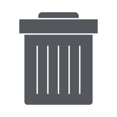 Çöp kutusu simgesi, siluet biçimi