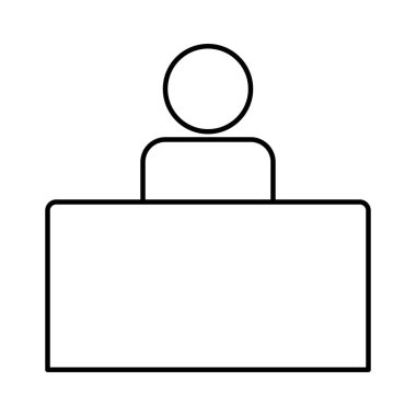 ofis ve adam simgesi, satır biçimi