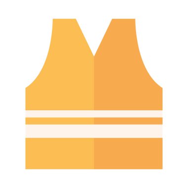 güvenlik yeleği simgesi, düz stil