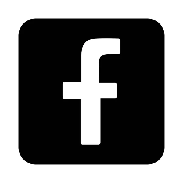 Icono del símbolo del logotipo de Facebook, diseño de silueta — Vector de stock
