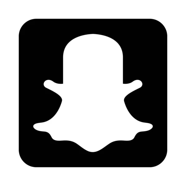 Snapchat icono símbolo del logotipo, diseño de la silueta — Vector de stock