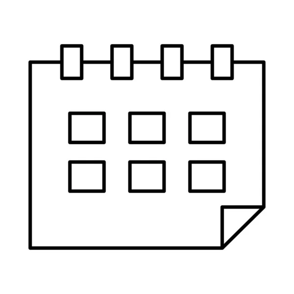 Calendar planner icon, line style — Stock Vector