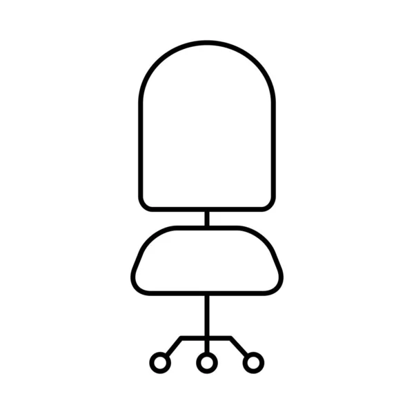 Ícone de cadeira de mesa, estilo de linha — Vetor de Stock