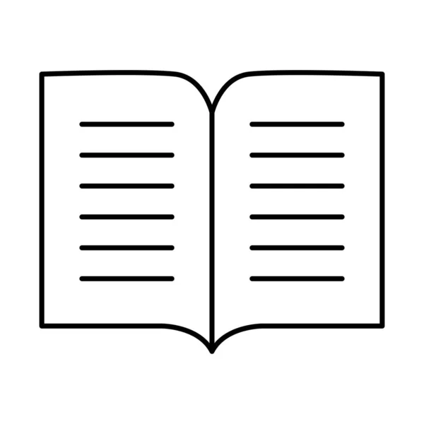 Icono del libro imagen, estilo de línea — Vector de stock