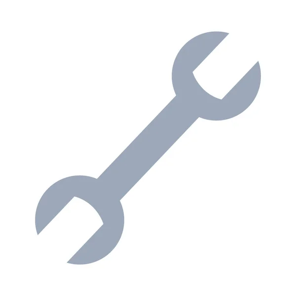 Wrench tool icon, flat style — Stock Vector