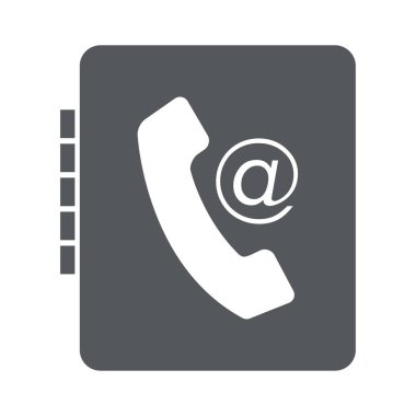 telefon rehberi simgesi resmi, siluet biçimi