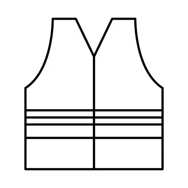 Warnwestensymbol, Linienstil — Stockvektor