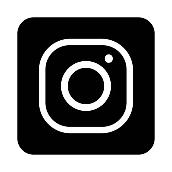 Icono de símbolo de logotipo de Instagram, diseño de silueta — Vector de stock