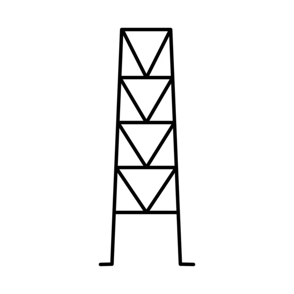 Electric tower icon, line style — Stock Vector