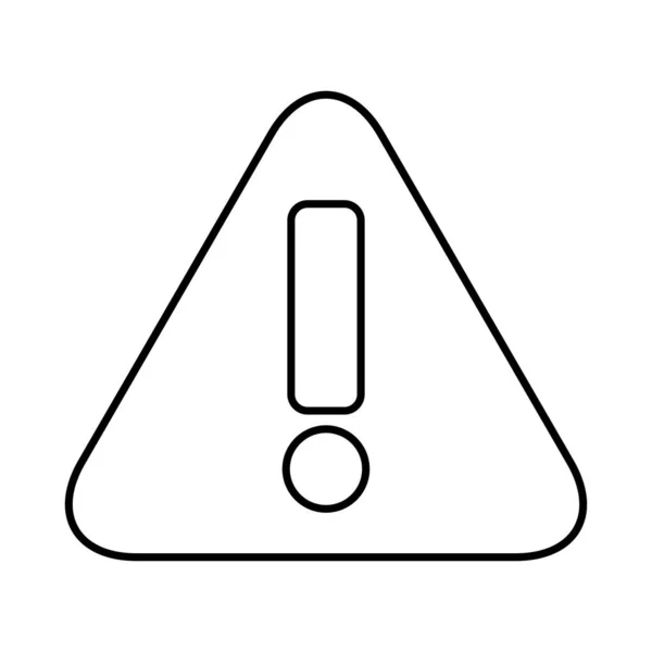 Icône de signe d'avertissement, style de ligne — Image vectorielle