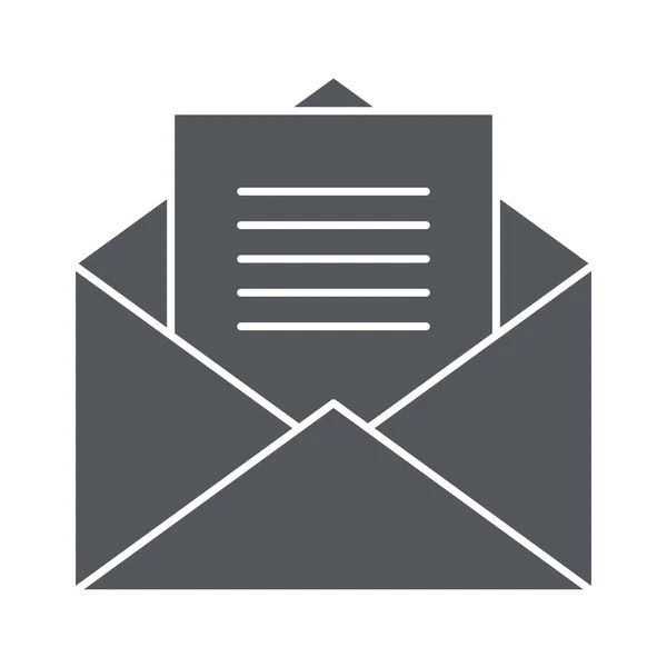 Enveloppe et page, style silhouette — Image vectorielle