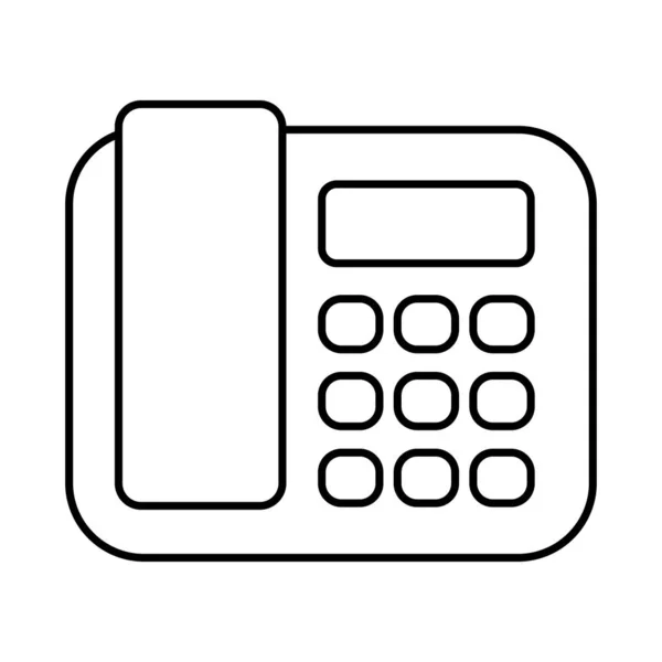 Icône de téléphone de bureau, style ligne — Image vectorielle