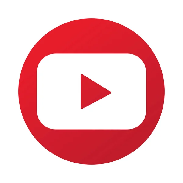 Icono de símbolo de logotipo de Youtube, diseño colorido — Vector de stock