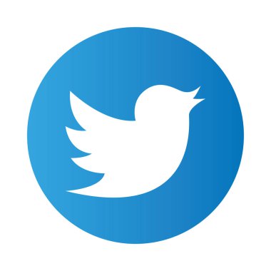 Twitter logo simgesi simgesi, renkli tasarım