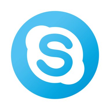 Skype logo simgesi simgesi, renkli tasarım
