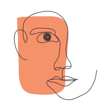 modern soyut yüz simgesi, renkli tasarım