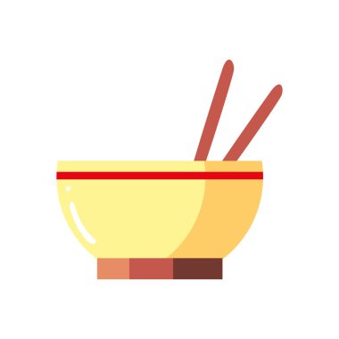 Çin kâsesi ikon vektör tasarımı