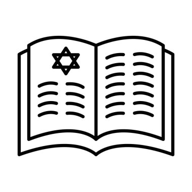 Hanuka torah kitap simgesi, satır biçimi