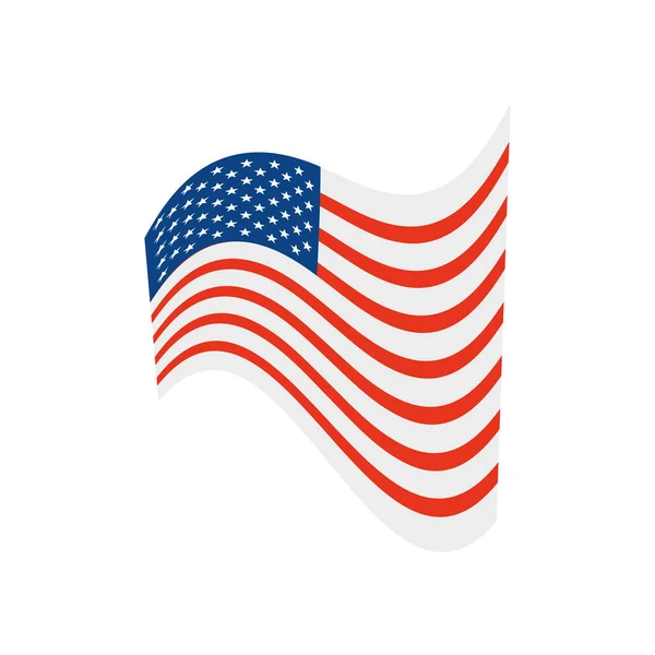 Symbol der Flagge der USA, Flagge der Vereinigten Staaten — Stockvektor