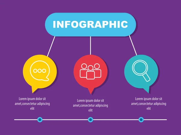 Modern haladás az üzleti infografika lehetőségeivel vagy lépéseivel — Stock Vector