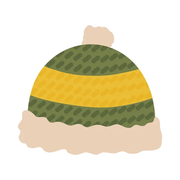 Téli kalap ikon, kézműves stílus — Stock Vector
